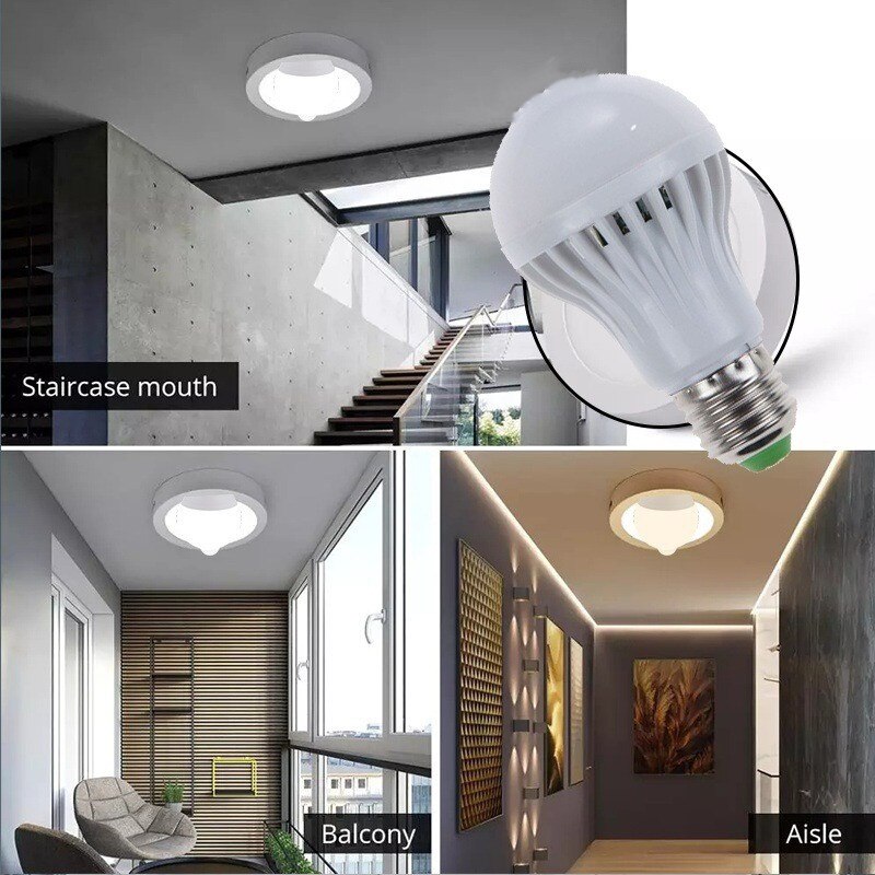 LED Smart Sensor Bulb 3W 5W 7W PIR Motion Sensor Light AC220V LED Infrared Human Body Sound Light E27 Corridor Smart Light