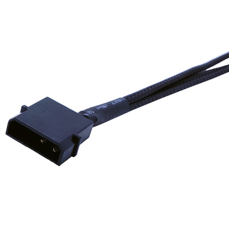 Adaptateur de ventilateur Molex à 3 voies, 27cm, 3 broches/4 broches, pour boîtier d&#39;ordinateur, ventilateur de CPU, ventilateur de refroidissement, noir