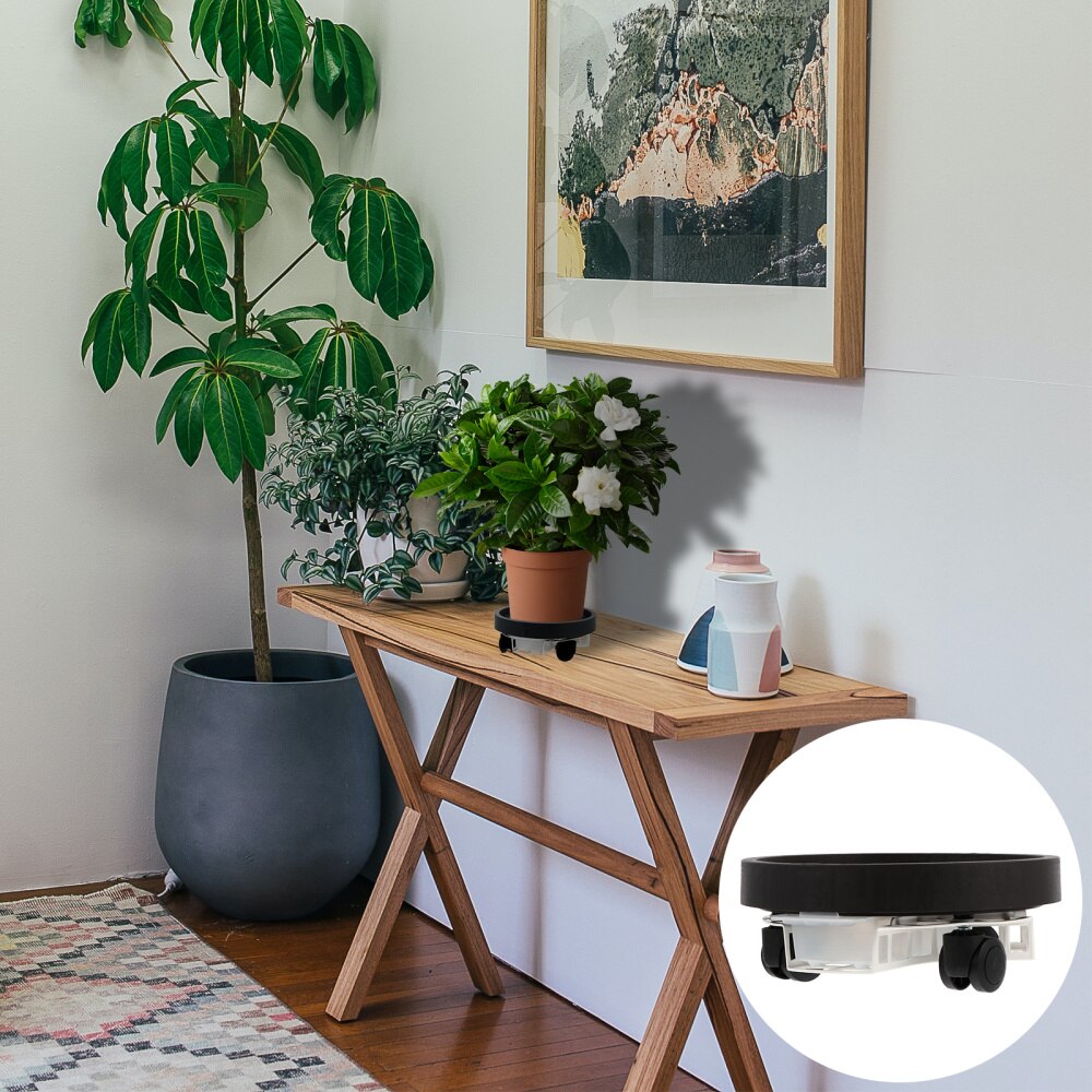 Planter Plant Stand with Wheels Rollers Flower Pot Mover Tray Easy Moving Pallet