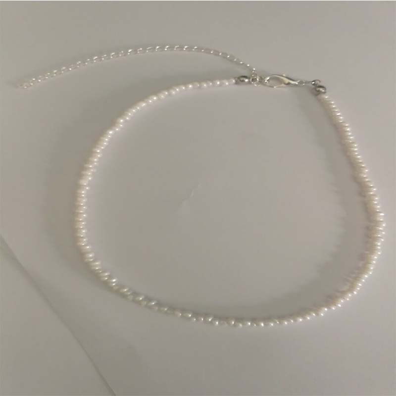 Bohemian Korte Ketting Handgemaakte Mode Wilde Kleur Rijst Kralen Nationale Wind Dame Ketting: white