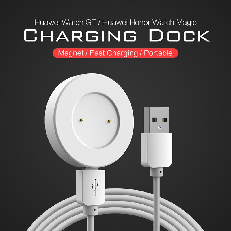 Smart watch Dock Charger for Huawei GT GT2 GT2e/ honor magic 2 charger 120cm USB charge cable Magnetic Charging Cradle