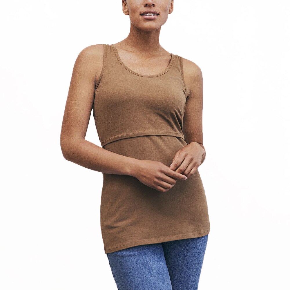 Summer Nursing Tops Plus Size Maternity Mom Breast Feeding Sleeveless Clothing Pregnant Women Tanks Pregnancy Camis Clothes