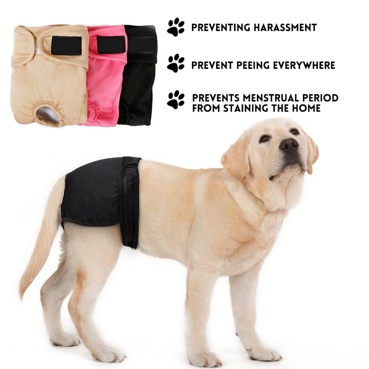 1Pcs Hond Luier Fysiologische Broek Sanitaire Herbruikbare Wasbare Vrouwelijke Hond Slipje Shorts Luier Ondergoed Slips Voor Honden XS-XL