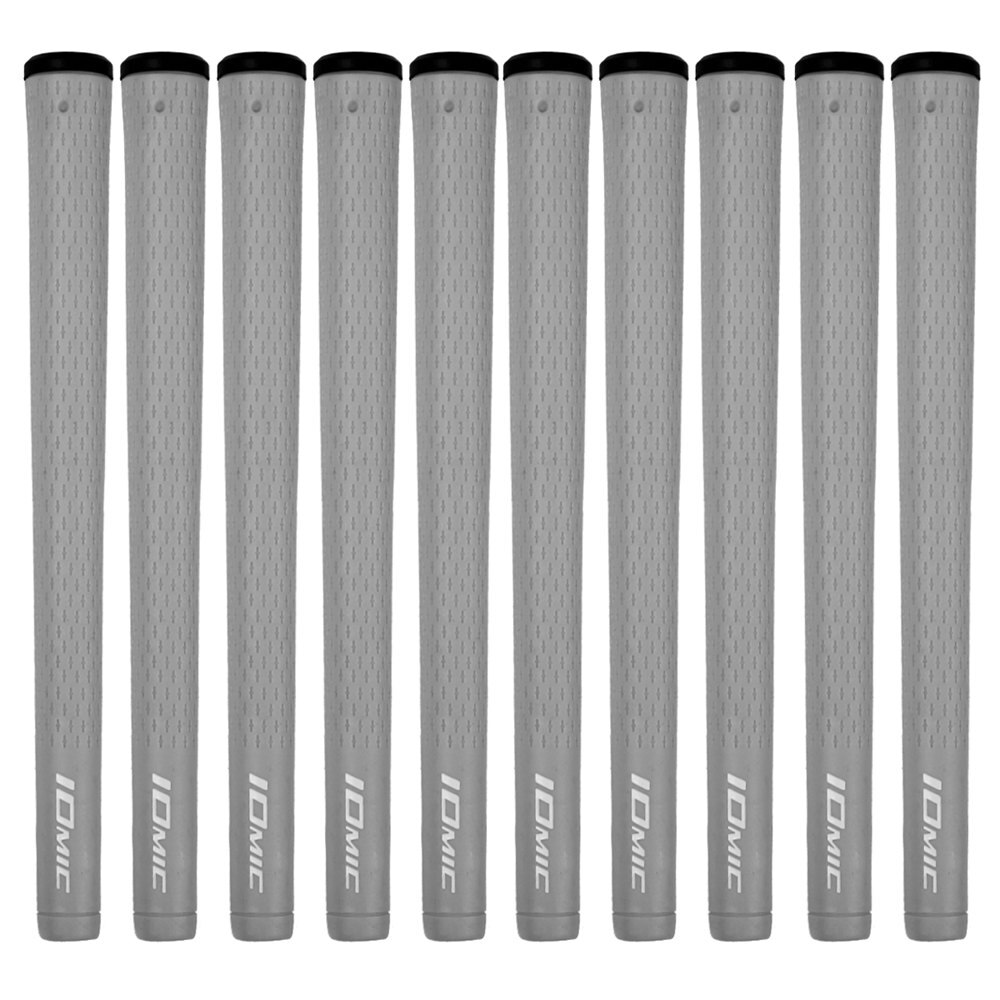 10PCS IOMIC STICKY 2.3 Golf Grips Universal Rubber Golf Grips 10 Colors Choice: gray
