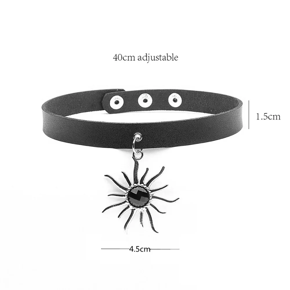Harajuku Chocker Sexy Heart Lock Key Rivets Black Goth Punk Chokers Gothic Choker Naszyjnik dla kobiet Hip Hop Bondage Cosplay