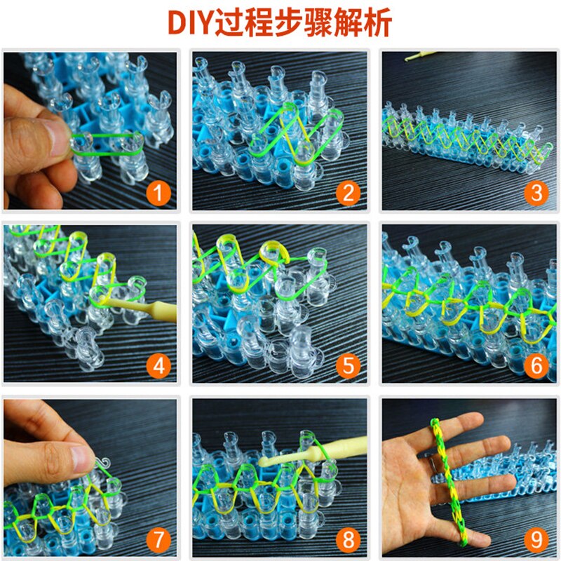7000Pcs Weefgetouw Elastiekjes Kinderen Diy Speelgoed Armband Meisje Haarband Kleurrijke Gom Maken Geweven Armbanden Kinderen Speelgoed