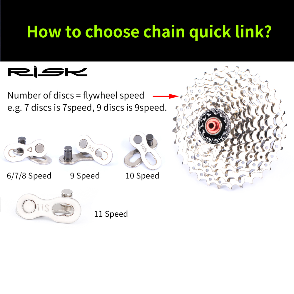 5 Pairs Risk Universal Mountain Road Bike Connecting Chain Quick Link Connector Bicycle Missing Master Link 6/7/8/9/10/11 Speed