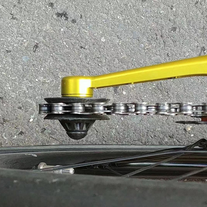 Tensor de cadena BMX, 3 velocidades fuera de la Junta, ajusta la línea de cadena para brompton, bicicleta H &amp; H, guía de tensor, rueda de 3 velocidades