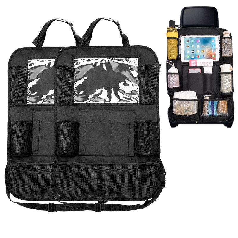 Car Seat Back Organizer Multi-Pocket Storage Bag Tablet Holder Backseat Organizer Automobiles Interior Accessory Stowing Tidying