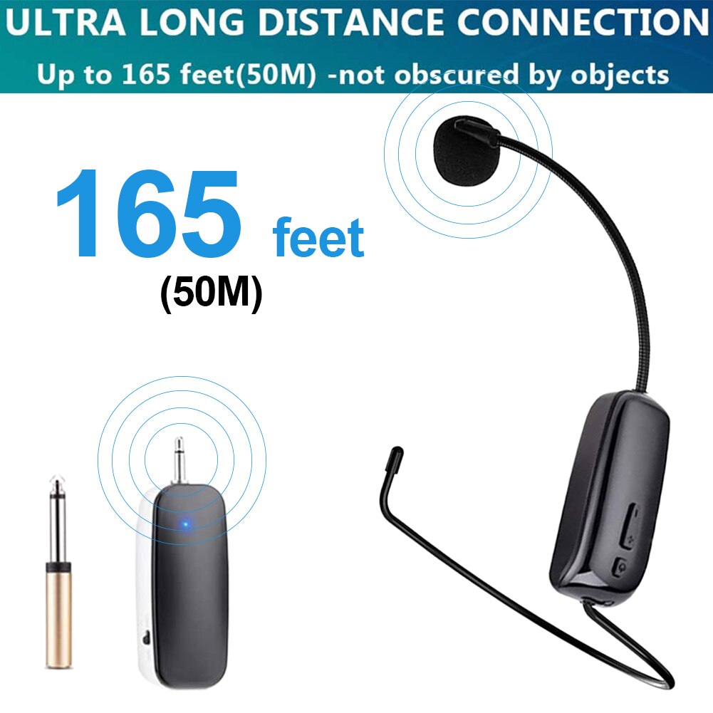 Cuffie con microfono Wireless UHF multifunzione cuffie senza fili cuffie con microfono e microfono portatile