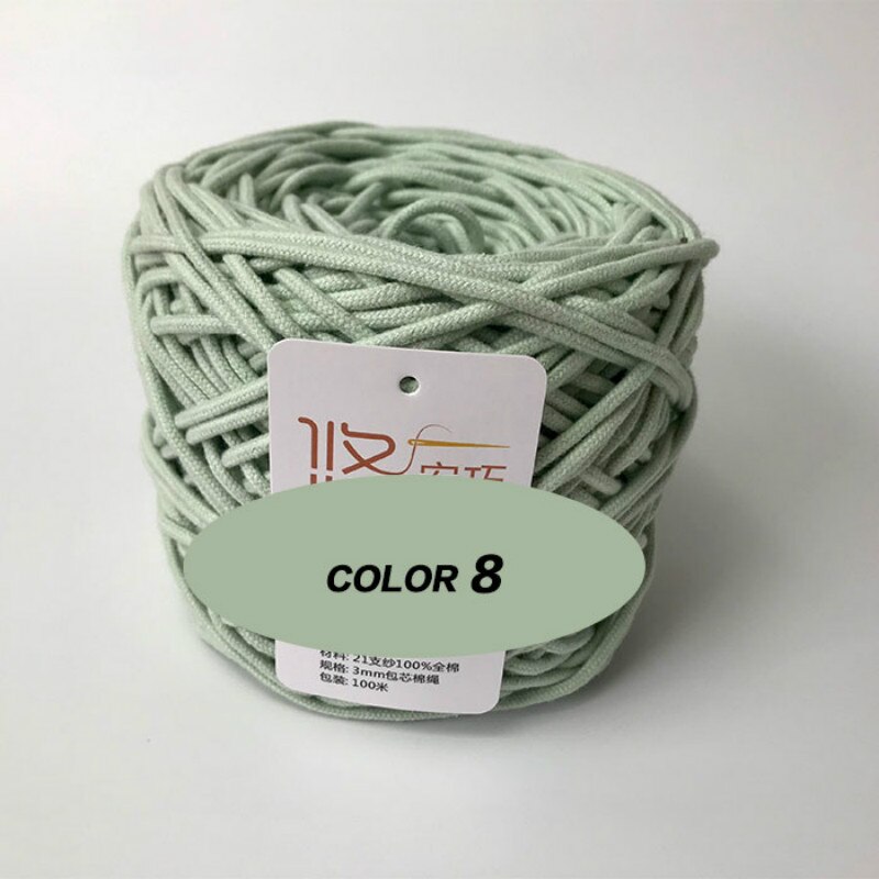 3mm Macrame Cord Yarn 100% Cotton Braided Rope Waving Twisted-Cord For DIY Crafts Knot Handbags Wall Hanging Plant Hanger Pillow: 8
