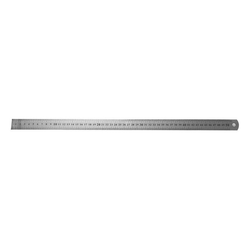 0.7mm 50cm and 0.5mm 30cm / 20cm / 15cm Stainless Steel Metal Straight Ruler Double Sided Measuring Tool School Student Supplies