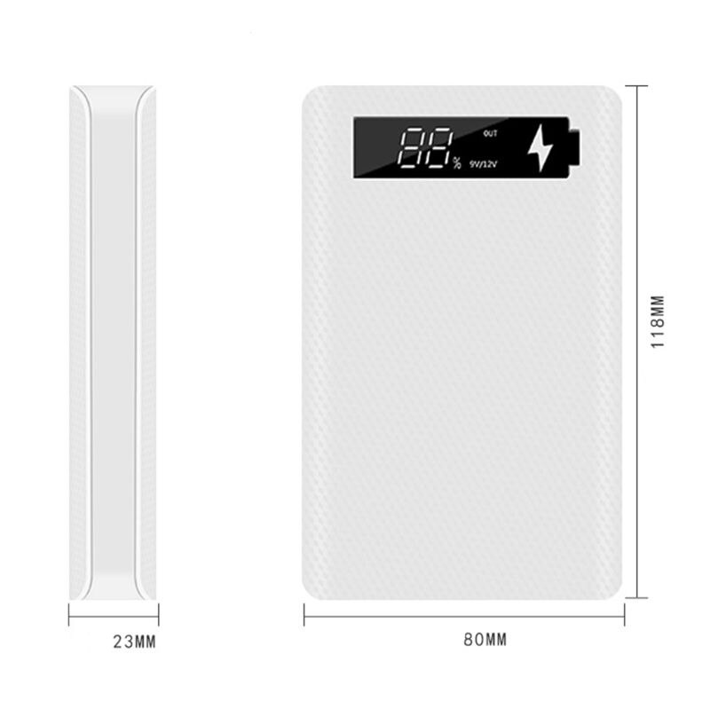 QC3.0 PD Display DIY 5x18650 Battery Case Power Bank Shell Portable External Box without Battery Powerbank Protector