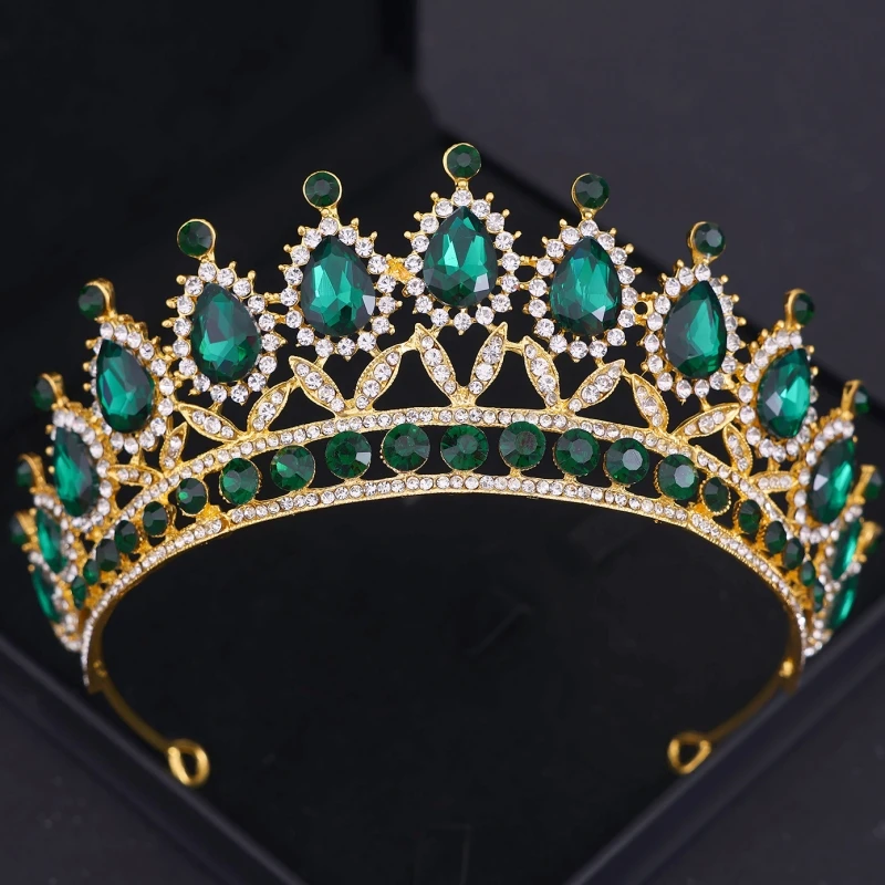 Ensemble de bijoux en biscuits pour patients, couronne en cristal, collier, boucles d'oreilles baroques, accessoires pour cheveux de mariage, de bijoux, 3 pièces: Argent