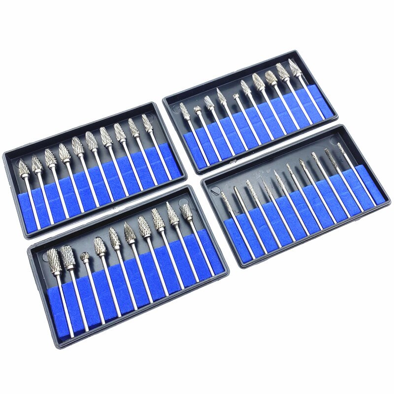 10PCS Dental Burs Drills Nitrate Tungsten Steel Carbide Burs Dental Lab Material 2.35mm