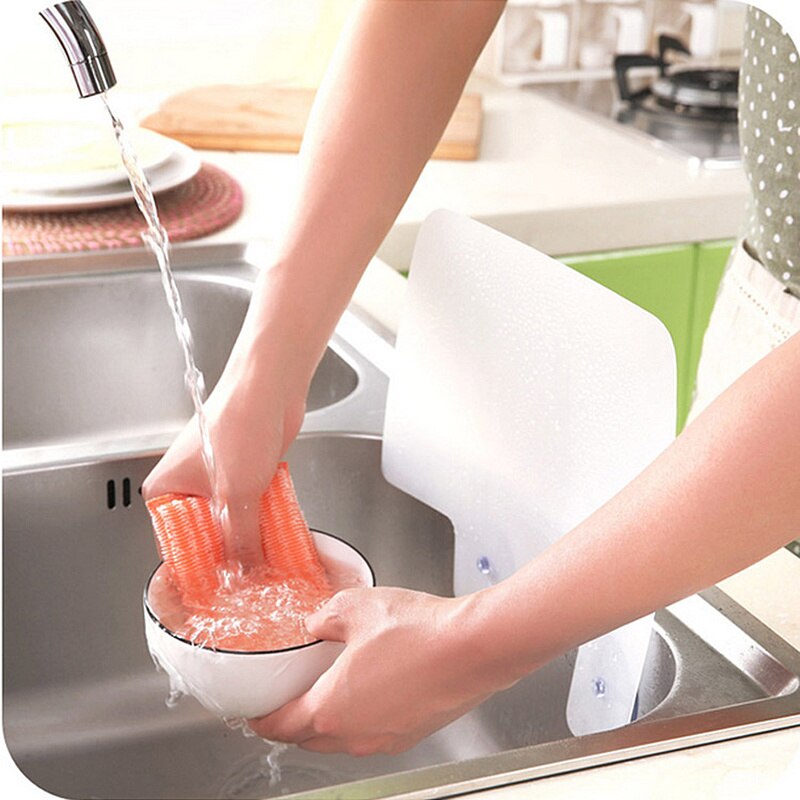 Impermeable Water Plastic Splash Guard Sucker Baffle Board Wash Basin Sink Board Water&oil Baffle Plate Kitchen Gadgets
