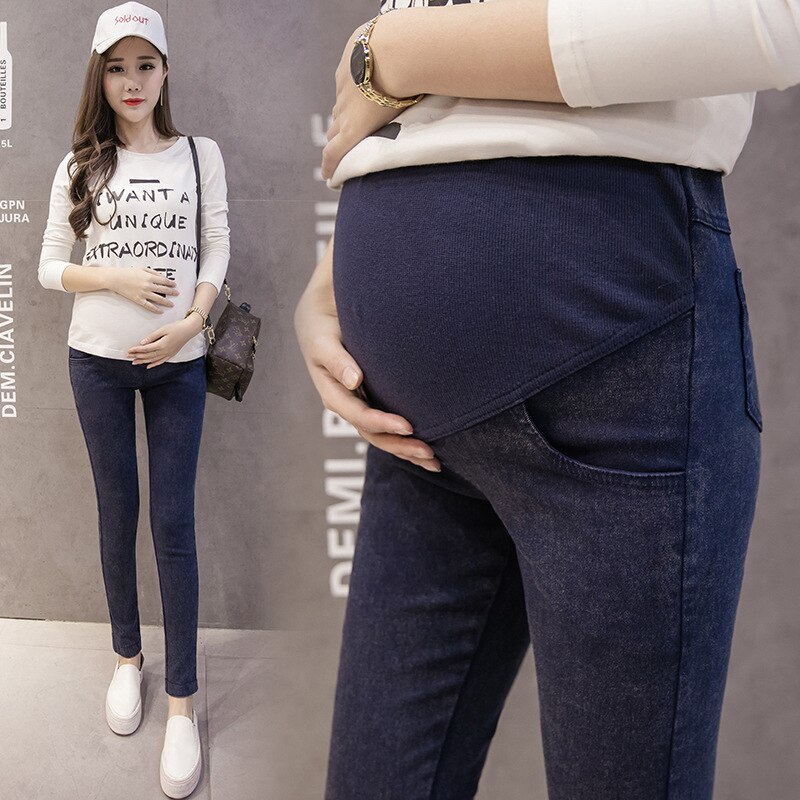 Plus Size Maternity Jeans for Pregnant Women Pregnant Pants Pregnancy Clothes Spring Summer Maternity Pant M-3XL: dark blue / M