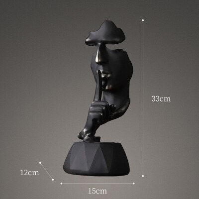 Europæisk sort harpiks tænker skulptur miniature model figurer kunsthåndværk ornamenter boligindretning tilbehør fødselsdag: 8