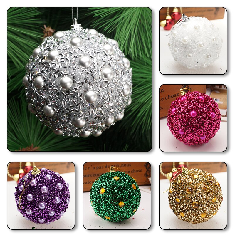 Kerstballen Ornament Xmas Tree Bal Decoraties Xmas Bal Rood Goud Zilver Opknoping Thuis Party Decor Nieuwjaar noel
