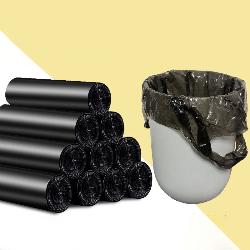100Pcs/5 Rolls Vest Type Garbage Bag Household Cleaning Accessories Portable Point-Break Disposable Thick Garbage Bag 45x50cm