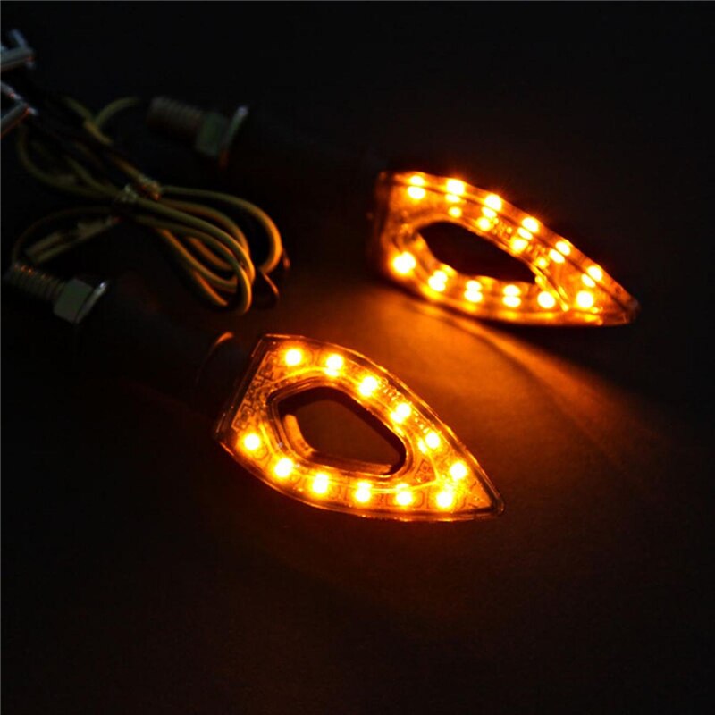 2pc 12 LED de señal de vuelta de luz intermitente para motocicleta luces de cola indicadores para Moto accesorios de la motocicleta amarillo rojo