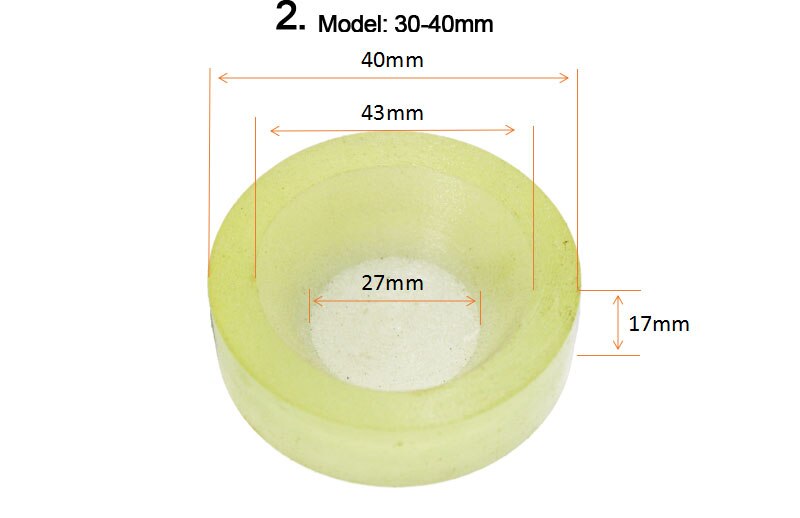 SHENLIN Capping head of capping tool, mandril atornillado, tapón de botella tapón de rosca, cabeza de tapado de silicona, 20-30mm, antidesgaste, blanco: Anti wear 30 to 40mm