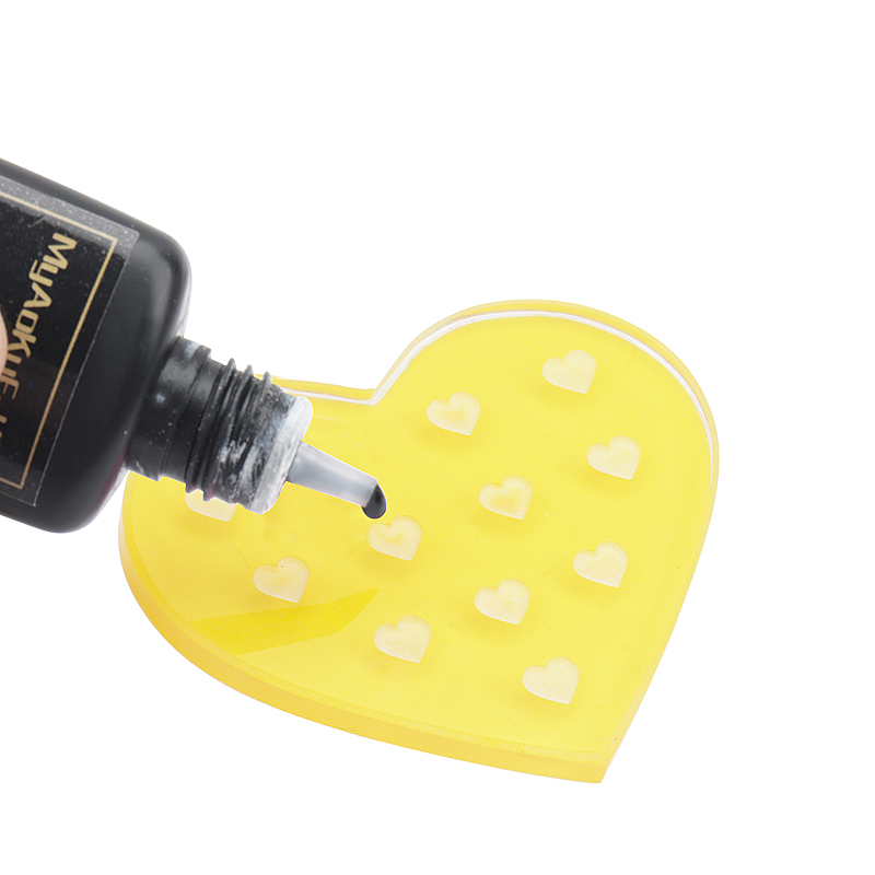 Hartvormig Kristal Wimperlijm Vult Bakje Met Enten Valse Wimpers Verlengstuk Pallet Board Stand Vrouwen Make-Up Tools