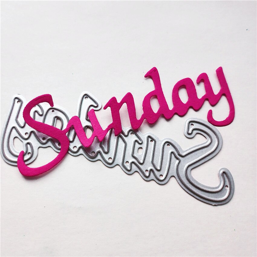 Metalen Zondag Papier Stansen Sterft Voor Scrapbooking/Diy Kerst Bruiloft Halloween Pasen Kaart