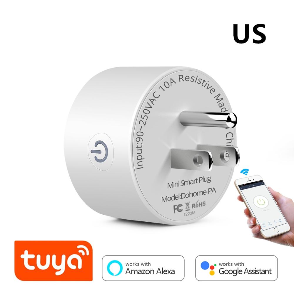 Smart Home Apple Homekit/Tuya Smart Socket EU Plug 16A WiFi Wall Outlet Electric Sockets Siri/ Alexa and Google Home Control: TUYA APP US Plug
