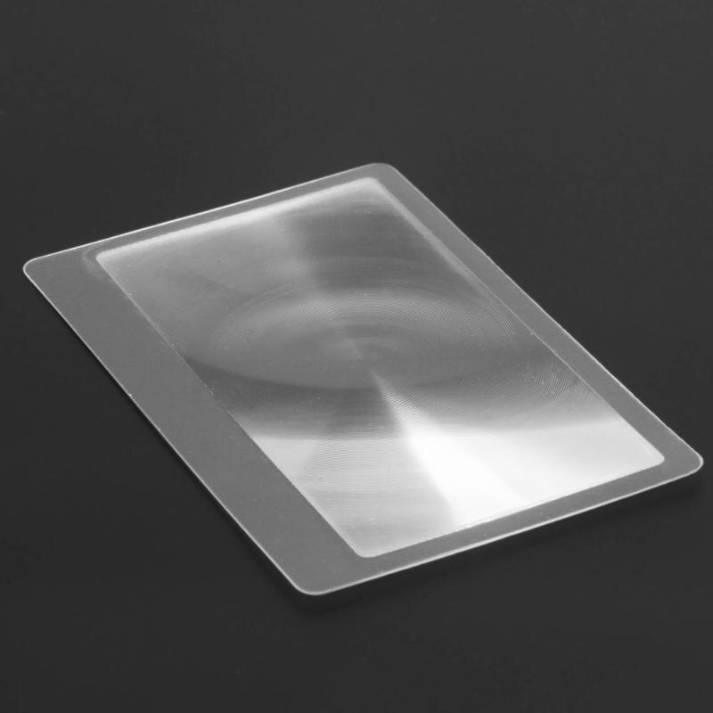 Lente de aumento para tarjeta de crédito, 10 Uds., 3 X lupa, transparente, lentes de aumento de Fresnel, lupa de bolsillo, 8,00X5,50X0,04 cm