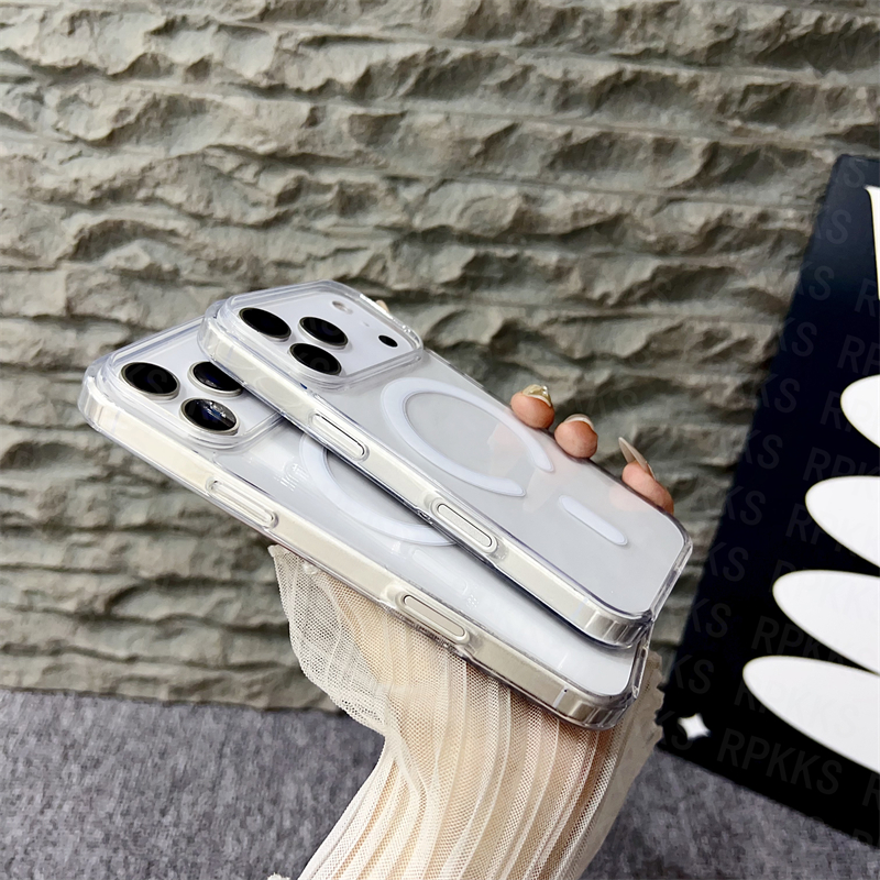 Custodia di ricarica wireless magnetica magsafe per iphone 17 16 15 14 13 12 11 pro max 16e custodie per iphone 17 air