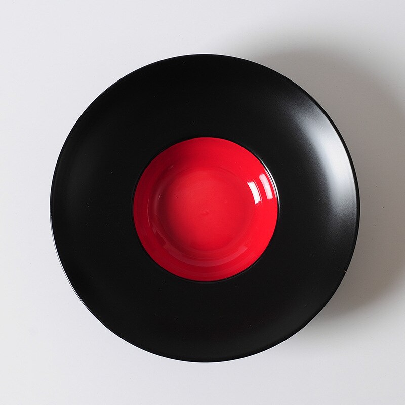 Straw Hat Plate Thick Soup Plate Bowl Western Restaurant Fruit Salad Soup Plate Deep Plate Flying Saucer Plate Straw Hat Bowl: D / 22.7x22.7x3.5cm