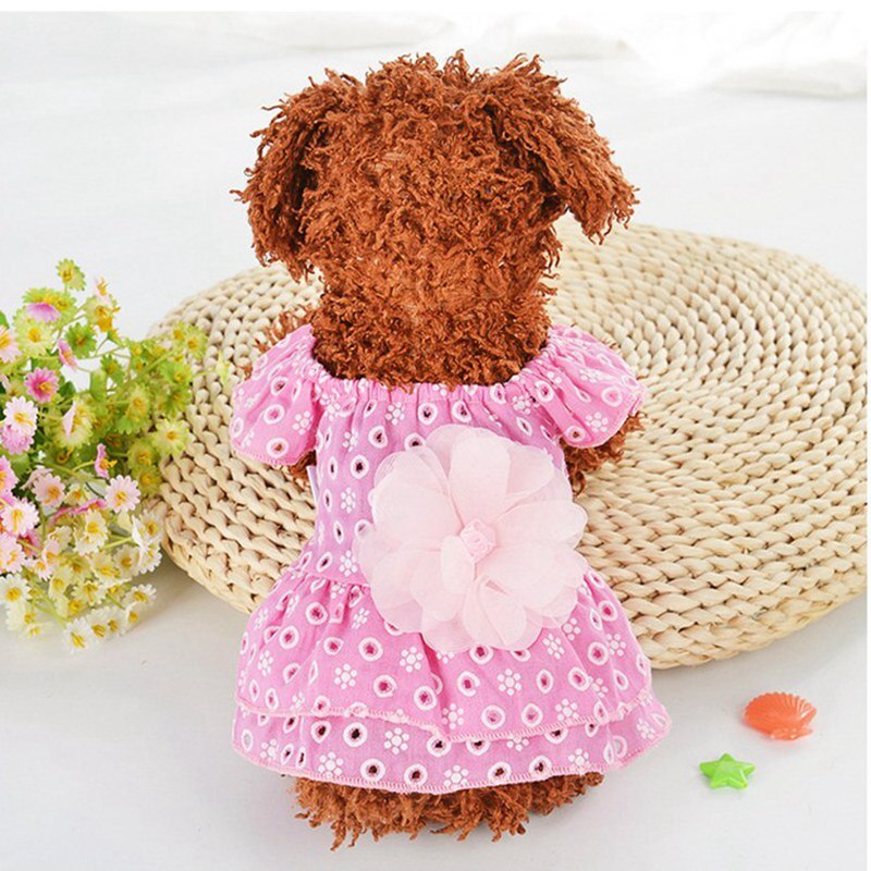 Summer Dog Clothes Puppy Clothes Dress Pomeranian Puppies Cotton Sling Pet Grooming Apparel Korean Dog Apparel For Small dogs