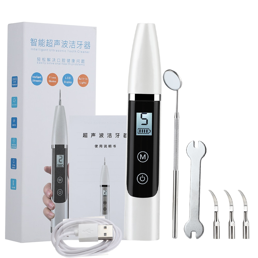 Ultrasonic Calculus Remover Dental Scaling Electric Home Portable Scaler Sonic Smoke Stains Tartar Plaque Teeth White: Default Title