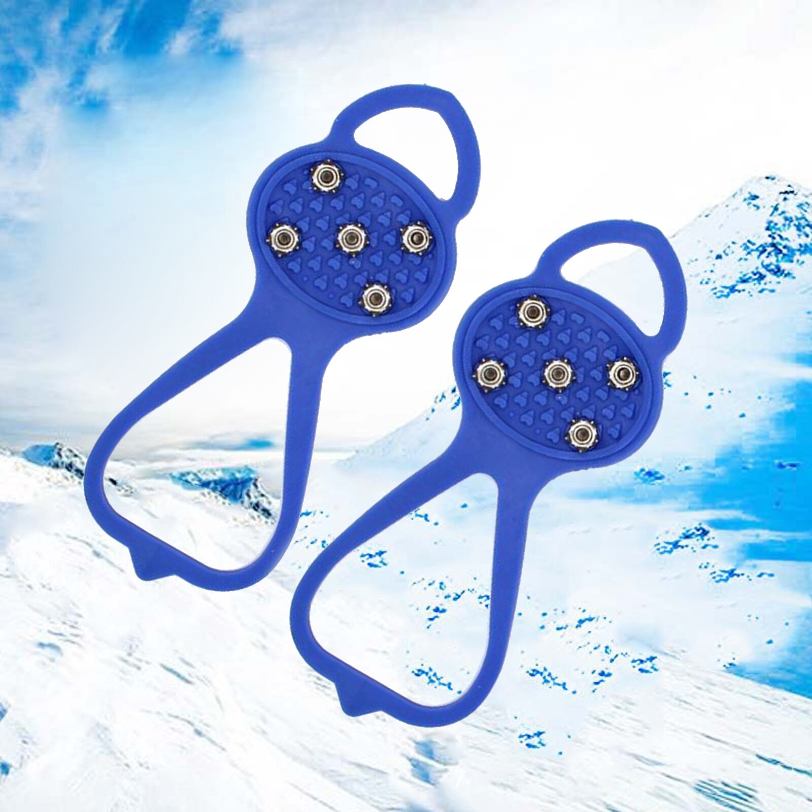 Tacos antideslizantes para escalada, tacos de Crampon de Color sólido, tacos de tracción, tacos para senderismo, nieve y hielo