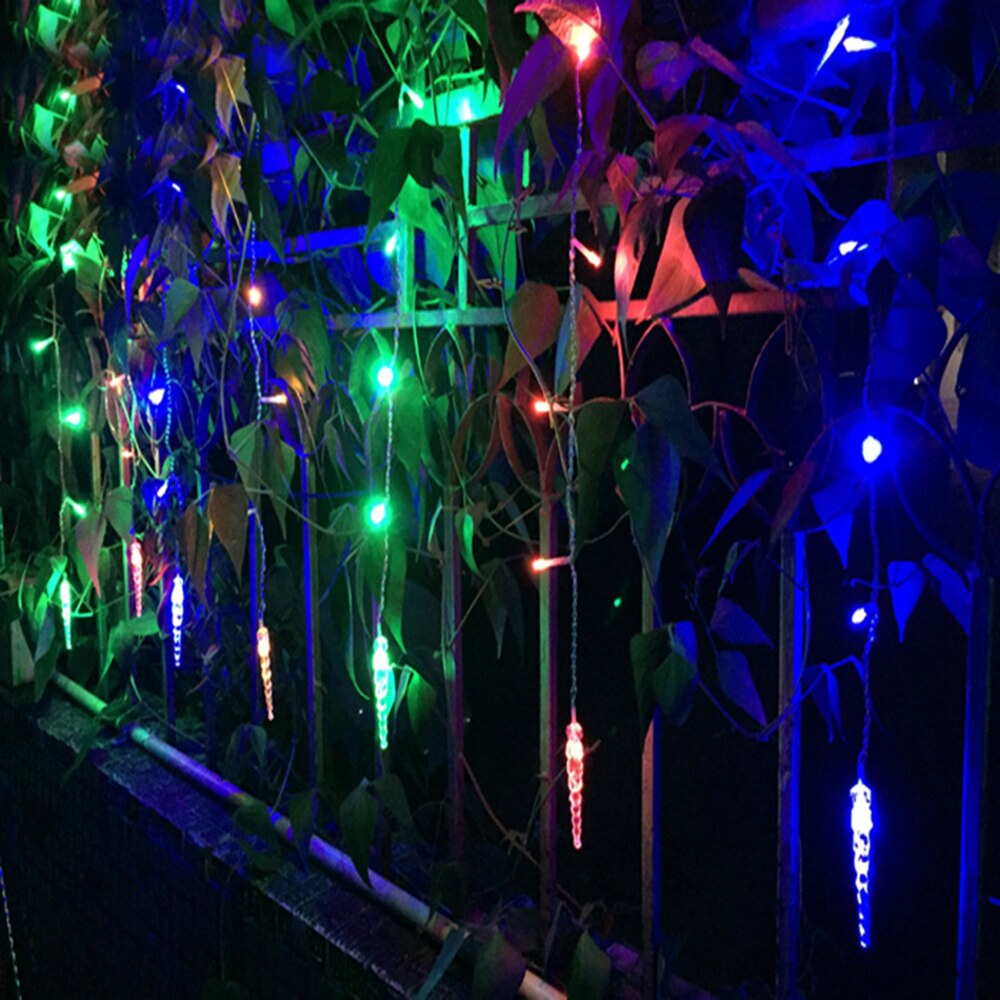 Waterproof Outdoor Christmas Ice Piton LED String lights Flashing Lights Curtain Lights Party Connectable Wave Fairy Light D30