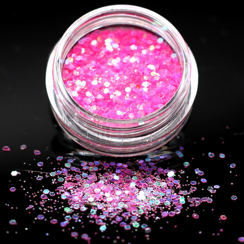 1 ask röd holografiska paljetter glitter skimmer diamant 12 färger ögon glänsande hud highlighter ansikte kropp glitter festival makeup  #05: 5