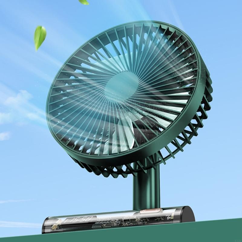 K32C Portable Powerful Small Table Fan Battery Desk Fan for Home Office Car Outdoor