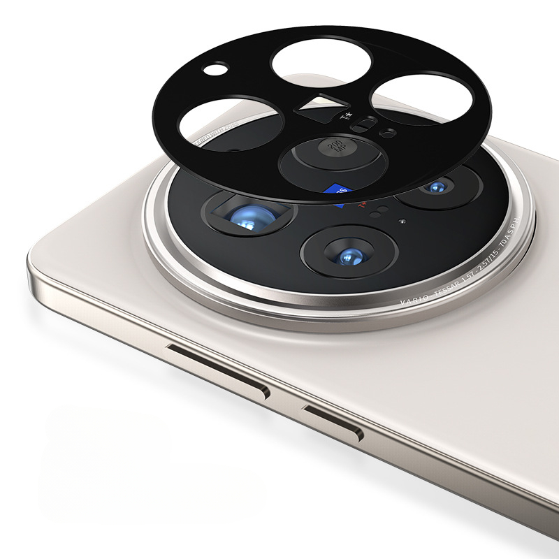 Hinten Kamera Objektiv Abdeckung fallen Für Vivo X200 Profi Zurück Aluminium Metall Kamera Objektiv Schutz Für VIVO X200 Profi Mini Objektiv Ring Film: Schwarz