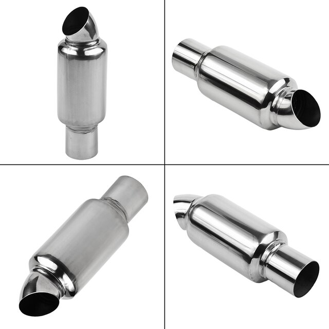 51mm Car Muffler Pipe Exhaust Downpipe Sound Tuning Exhaust Pipe Turbo Sound Whistle Vehicle Refit Device Auto Muffler Parts: Default Title