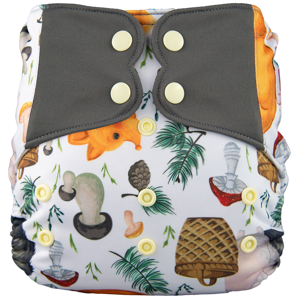 Snäppblöjskydd - vattentätt tvättbar återanvändbar 3-15kg bambu mikrofiberinsatser tyg babyblöja pojke flicka barn