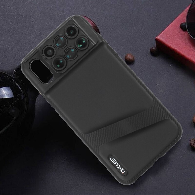 Pholes Phone Case With Dual Camera Lens For Iphone Xs 6 In 1 Fisheye Wide Angle Macro Zoom Lenses