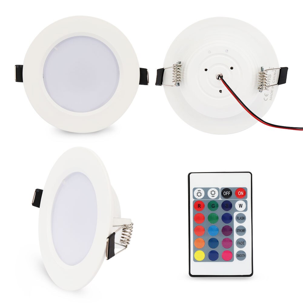 5 Pcs Rgb Led Panel Lamp Kleurverandering Met Afstandsbediening Rgb 5W 10W Verzonken Plafondlamp Magic spot Verlichting