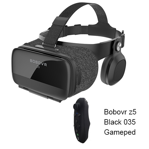 Original BOBOVR Z5 VR 3D lunettes stéréo Google carton réalité virtuelle VR casque de téléphone casque pour 4.7-6.2 'téléphone portable: 035 black gamepad