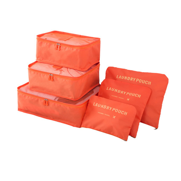 Reisopbergset van zes stuks: bagage-, kleding- en opbergtas, ideaal voor het opbergen van kleding, schoenen en ondergoed tijdens zakenreizen.: Donkergrijs