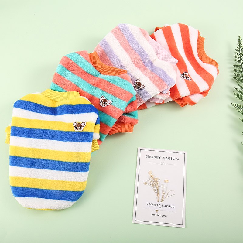 Winter Puppy Hond Kleding Flanel Zachte Honden Jasje Regenboog Hond Sweatershirt Chihuahua Kleding Voor Kleine Honden Kostuum