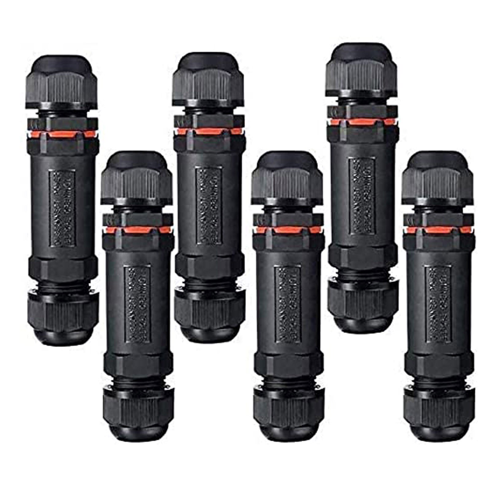 6PC Junction Box Waterproof UV Sunproof Outdoor Multiple ways Plastic Electrical Junction Box Case Cable Wire Protect Connector: Default Title