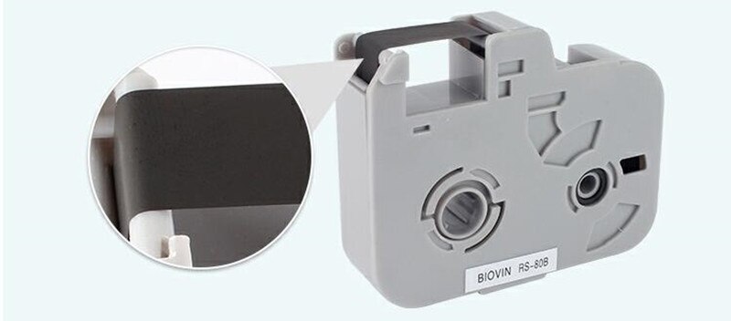 2Pcs BIOVIN Ink Ribbon RS-80B Black Or White Original ink cartridges For Electronic Lettering Machine S650E,S700E