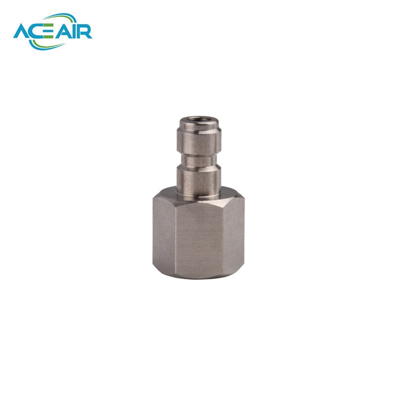 Hogedruk snelkoppelingen vrouwelijke plug roestvrij staal 4500 psi  m10 1/8 npt 1/8 bspp 2 stuks/lot