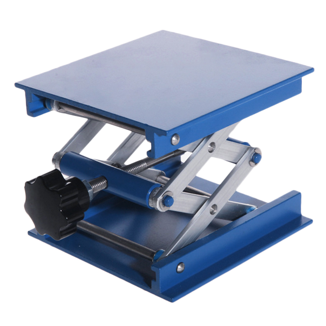 Aluminum Router Lift Table Woodworking Engraving Lab Lifting Stand Rack Lift Platform 100*100mm